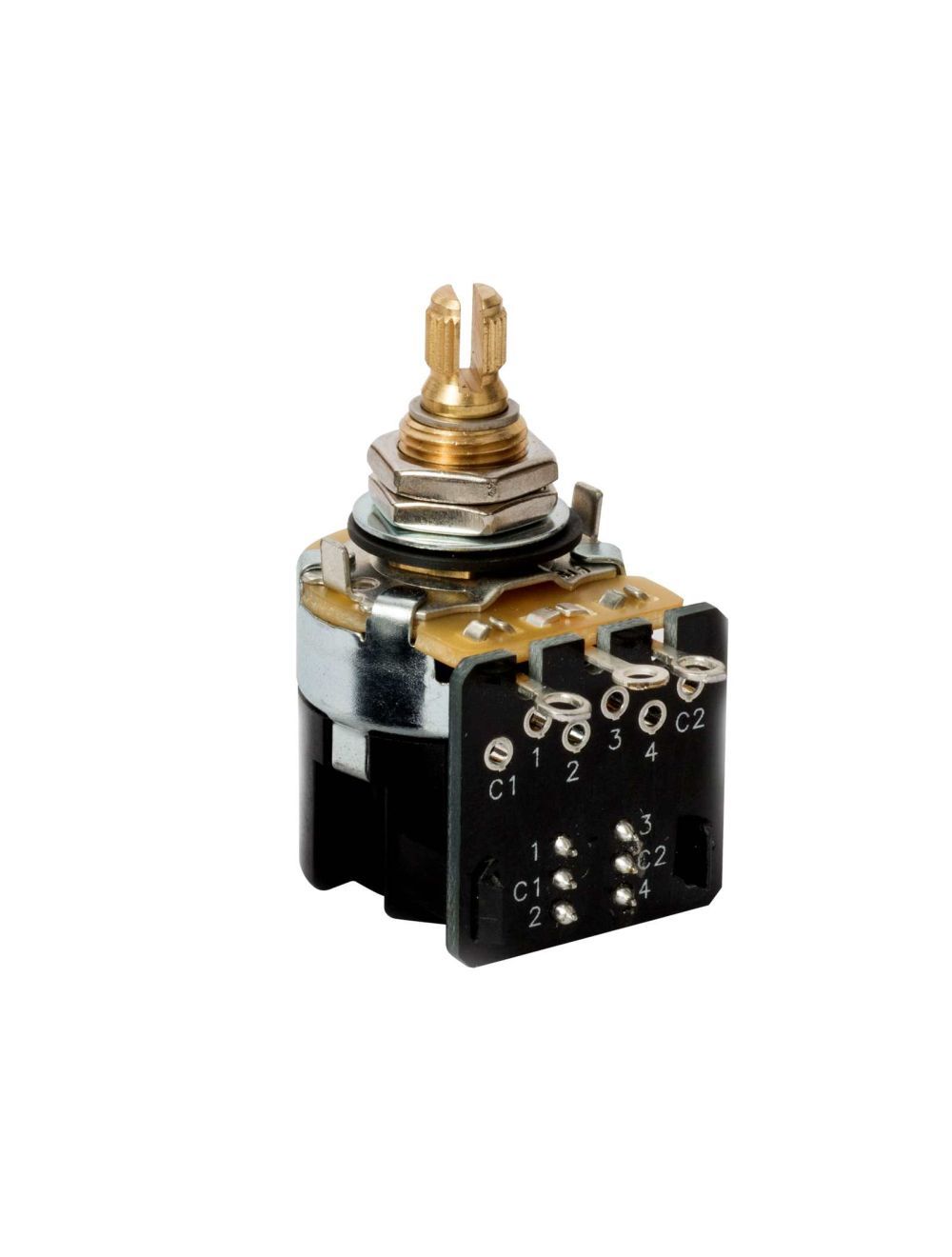 Potenciómetro CTS Push Pull DPDT - Eje Dividido - 500K