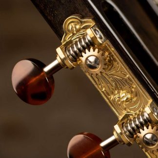 Clavijero Waverly 3-on-Plate con Perillas Tortoise Oscuro para Palas Ranuradas