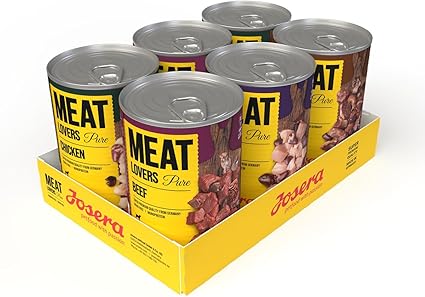 Josera Meat Lovers Pure Multipack Wet Food for Dogs High Meat Content Grain Free Complete Food 6 x 400 g