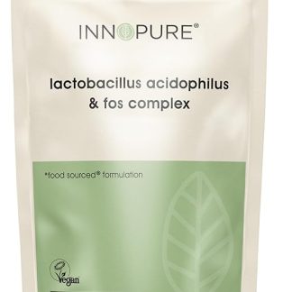 INNOPURE Acidophilus Probiotic & Prebiotics - 120 Capsules - Easy to Swallow Lactobacillus Acidophilus Supplement Complex for Gut & Digestive Health - High Strength 5 Billion CFU - UK Made