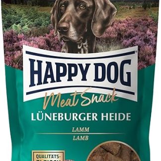 Happy Dog 60700 Meat Snack Lüneburger Heide Treat for Sensitive Dogs Made of Dried Lamb 75 g Content