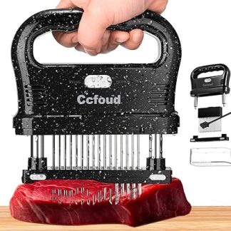 Ccfoud Meat Tenderiser Meat Tenderizer 48 Stainless Steel Ultra Sharp Needle Blades Tenderizers, Manual Kitchen Cooking Tool for Steak Beef Chicken Pork