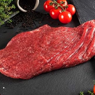 Wurstbaron® Flank Steak Set, Fresh Steaks from Beef, Ideal for the Grill, Aromatic and Juicy Grilled Meat, Premium Quality from Bavaria, Grill Package with 4 Steaks