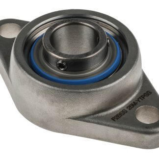 Cuscinetto flangiato SKF, 2 fori di montaggio, Ø int 25mm, dimensioni 69.9mm x 34.1mm x 123.8mm, in Acciaio inossidabile