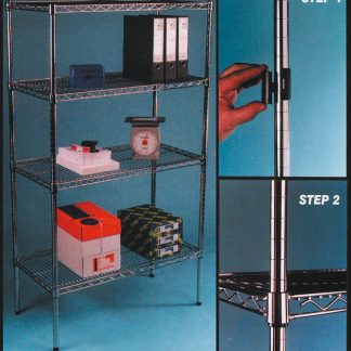 Ripiano a filo metallico Acciaio RS PRO, scaffale in filo metallico, 915mm x 460mm