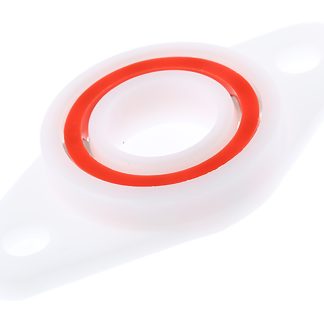 Cuscinetto flangiato BNL, 2 fori di montaggio da 8 mm, Ø int 20mm, dimensioni 84mm x 43mm x 10.5mm, in Acetale, Acciaio