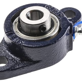 Cuscinetto flangiato NSK-RHP, 2 fori di montaggio da 10mm, Ø int 12mm, dimensioni 98.5mm x 52.5mm x 24.6mm, in Ghisa