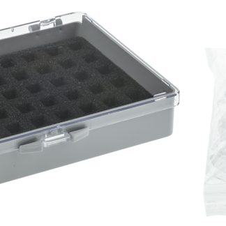 Contenitore modulare RS PRO in PS, 60 scomparti, 30mm x 122mm x 161mm, Coperchio trasparente