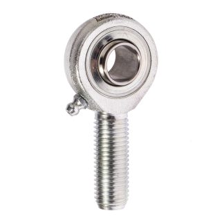 Terminale aste Durbal, lunghezza 46mm, foro da 6mm, filettatura M6 x 1 Maschio, carico dinamico 2.8kN, statico 0.7kN,