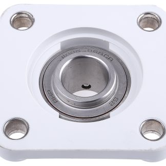 Cuscinetto flangiato NSK-RHP, 4 fori di montaggio, Ø int 25mm, dimensioni 95mm x 95mm x 36.7mm, in Acciaio inox