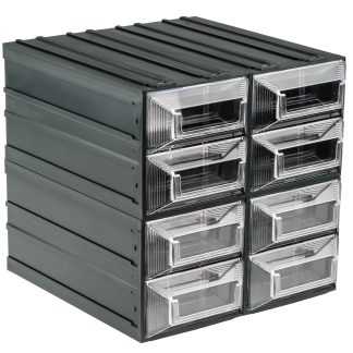 Cassettiera portaminuterie RS PRO, 8 cassetti , 208mm x 208mm x 222mm
