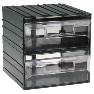 Cassettiera portaminuterie RS PRO, 2 cassetti , 208mm x 208mm x 222mm