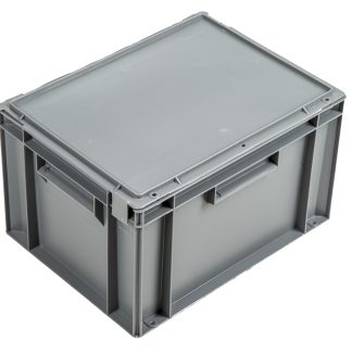 Scatola di stoccaggio Schoeller Allibert in Plastica, 20L, col. Grigio, 246mm x 300mm x 400mm