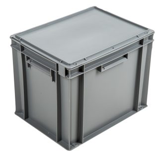 Scatola di stoccaggio Schoeller Allibert in Plastica, 30L, col. Grigio, 330mm x 300mm x 400mm