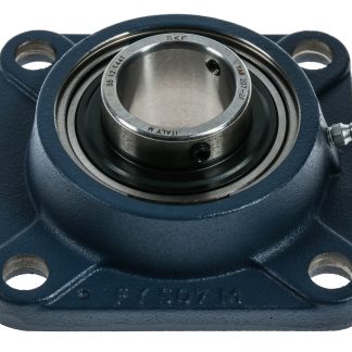 Cuscinetto flangiato SKF, 4 fori di montaggio da 14 mm, Ø int 35mm, dimensioni 118mm x 118mm x 46.4mm, in Ghisa