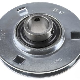 Cuscinetto flangiato SKF, 3 fori di montaggio da 8,7mm, Ø int 20mm, dimensioni 91mm x 16mm x 31mm, in Acciaio pressato