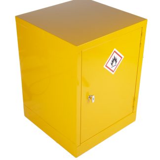 Armadietto per liquidi infiammabili a 1 anta RS PRO in Acciaio, 609mm x 457mm x 457mm, col. Colore giallo, Bloccabile