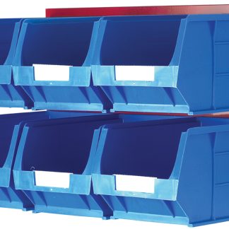 Unità di stoccaggio a pannello sfinestrato RS PRO Blu, rosso PP, 300mm x 455mm x 300mm