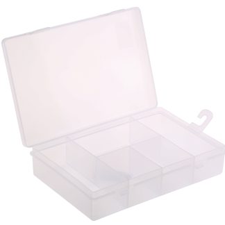 Contenitore modulare RS PRO in PP, 5 scomparti, 40mm x 181mm x 125mm, Coperchio trasparente