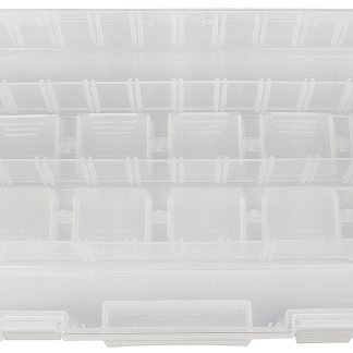 Contenitore modulare Plano in PP, 23 scomparti regolabili, 47.63mm x 355.6mm x 228.6mm, Coperchio trasparente