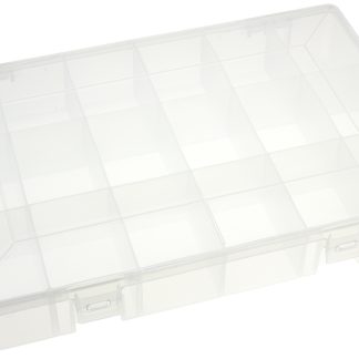 Contenitore modulare Plano in PP, 18 scomparti, 40mm x 280mm x 180mm, Coperchio trasparente
