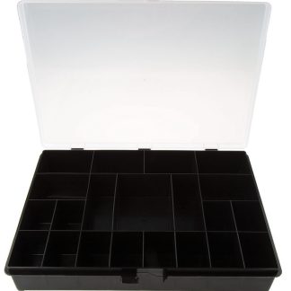 Contenitore modulare Raaco in PP, 21 scomparti, 55mm x 332mm x 254mm, Coperchio trasparente