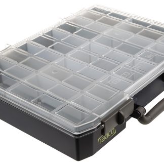 Contenitore modulare Raaco in PC, PP, 15 scomparti regolabili, 415mm x 330mm x 80mm, Coperchio trasparente