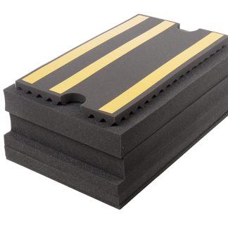 Inserto in schiuma Zarges Rettangolare, Grigio, 550 x 350 x 220mm, per Eurobox Case Model 40701, K470 Case Model 40568