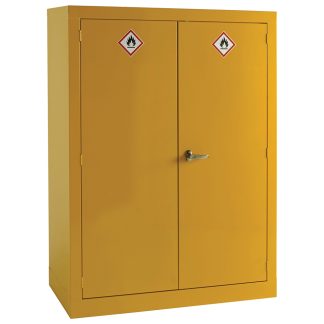 Armadietto per sostanze pericolose a 2 ante RS PRO in Acciaio, 1535mm x 1125mm x 560mm, col. Colore giallo, Bloccabile