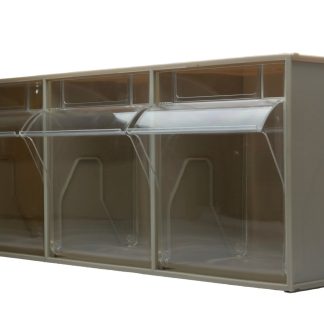 Cassettiera ribaltabile portaminuterie RS PRO, 3 cassetti , 242mm x 600mm x 210mm