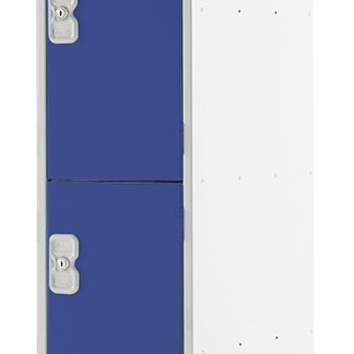 Armadietto industriale Acciaio Colore blu RS PRO 4 porta, 1800 mm x 300 mm x 450mm