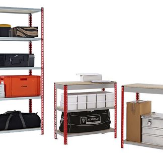 Sistema a scaffali Grigio Acciaio RS PRO, 900mm x 2000mm, 450mm, capacità di carico 1000kg