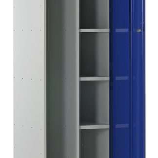 Armadietto Acciaio Colore blu RS PRO 1 porta, 1800 mm x 450 mm x 450mm