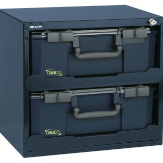 Contenitore modulare Raaco in PC, PP, acciaio, 403mm x 451mm x 330mm, Coperchio trasparente