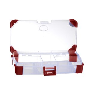 Contenitore modulare RS PRO in Polipropilene, 5 scomparti, 30mm x 140mm x 80mm, Coperchio trasparente