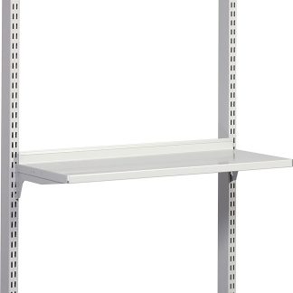 Ripiano Grigio Acciaio Treston x 740mm, 300mm, capacità di carico 50kg