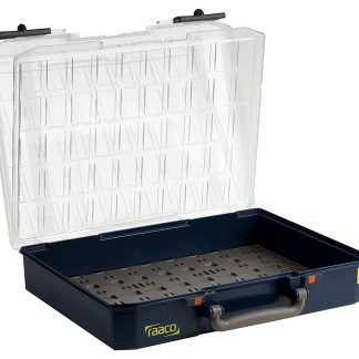 Contenitore modulare Raaco in Polipropilene, 50 scomparti, 83mm x 413mm x 330mm, Coperchio trasparente