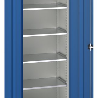 Armadietto da pavimento a 2 ante Bott in Acciaio, 2000 x 800 x 550mm, 4 ripiani, Bloccabile