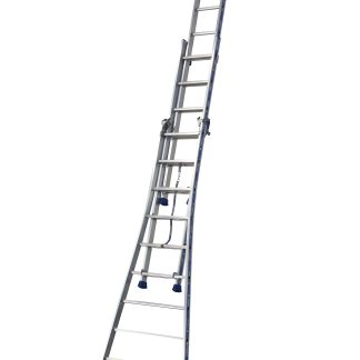 Scala TUBESCA a 27 gradini, apertura 6.01m, alt. piattaforma 8.59m, montanti in Alluminio