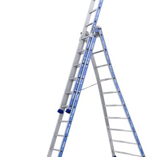 Scala TUBESCA a 30 gradini, apertura 6.85m, alt. piattaforma 8.59m, montanti in Alluminio