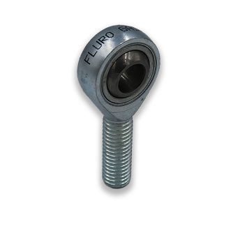 Terminale aste Fluro, lunghezza 124mm, foro da 25mm, filettatura Maschio M24 x 3, carico dinamico 122kN, statico 61kN,