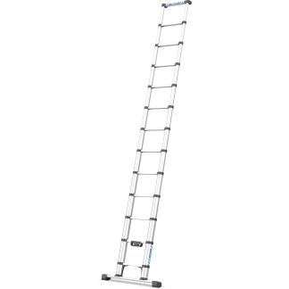 Scala telescopica Zarges a 13 gradini, lungh. aperta 3.8m, montanti in Alluminio