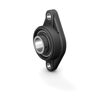 Cuscinetto flangiato SKF, 2 fori di montaggio, Ø int 20mm, dimensioni 112mm x 37.3mm x 37.3mm