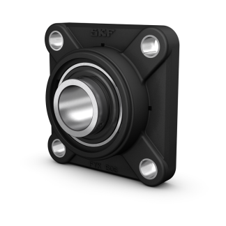 Cuscinetto flangiato SKF, 4 fori di montaggio, Ø int 40mm, dimensioni 130mm x 54.2mm x 54.2mm