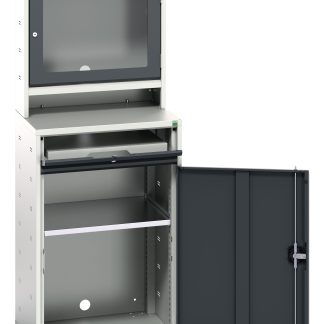 Armadietto da pavimento a 1 anta Bott in Acciaio, 650 x 550 x 1650mm, 1 ripiano, 1 cassetto, Bloccabile