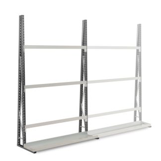 Rack di stoccaggio Acciaio Grigio scuro, grigio chiaro Manorga, 2500mm x 1500mm x 340mm