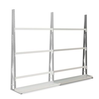 Rack di stoccaggio Acciaio Grigio scuro, grigio chiaro Manorga, 2500mm, 1500mm x 50mm x 340mm