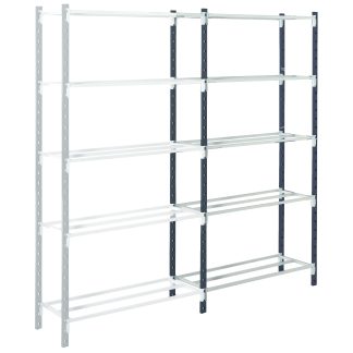 Piattaforma di espansione Grigio chiaro RAL 7035 Lamiera di acciaio Manorga 5 ripiani, 2000mm x 1000mm, 1200mm,