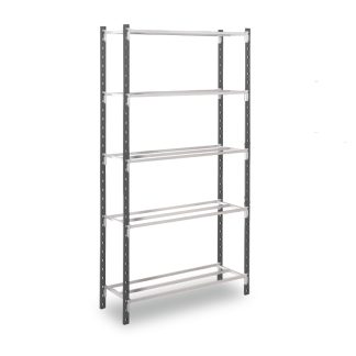 Alloggiamento base Grigio chiaro RAL 7035 Lamiera di acciaio Manorga 5 ripiani, 2000mm x 1500mm, 800mm, capacità di