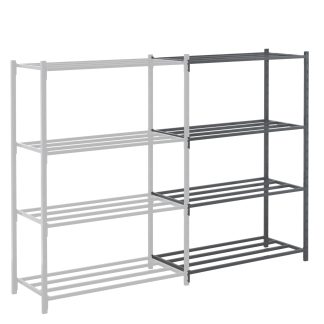 Piattaforma di espansione RAL 7024 Lamiera di acciaio Manorga 4 ripiani, 2000mm x 1010mm, 1000mm, capacità di carico